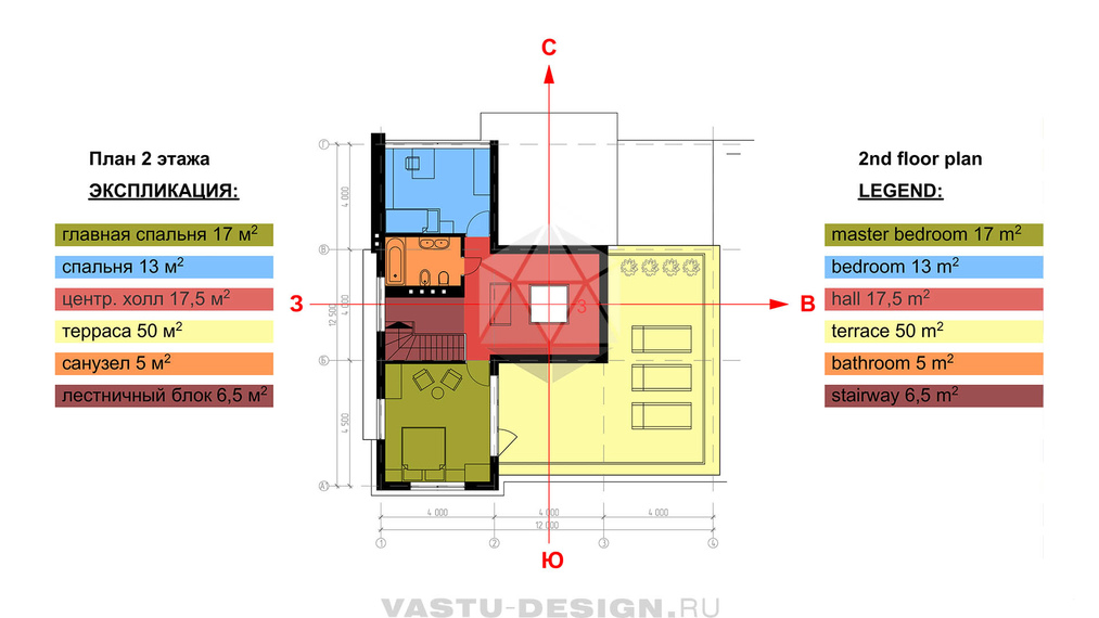 план дома по васту